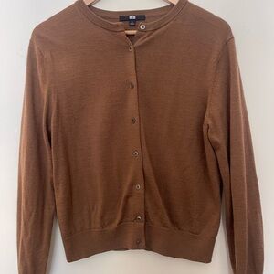 Uniqlo Chestnut Button-Up Sweater